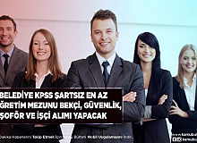 Belediye En Az İlköğretim Mezunu İşçi Şoför Güvenlik ve Bekçi Alımı Yapacak