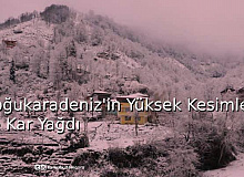 Doğu Karadeniz'in Yüksek Kesimlerine Kar Yağdı