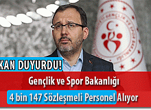 Gençlik ve Spor Bakanlığı 4 bin 147 Sözleşmeli Personel Alıyor