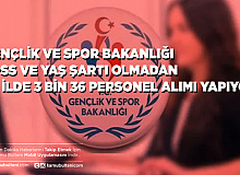 Gençlik ve Spor Bakanlığı 53 İlde KPSS Şartsız 3 bin 36 Personel Alımı Yapacak Yaş Şartı Yok İl İl Liste