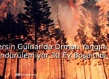 Mersin'de Orman Yangını Söndürülemiyor, 30 Ev Boşaltıldı 