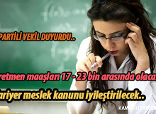 AK Parti Vekilden Öğretmen Maaşları ve Kariyer Meslek Kanunu Açıklaması