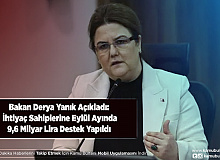Bakan Derya Yanık Açıkladı İhtiyaç Sahiplerine 9,6 Milyar Destek Yapıldı