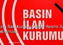 Basın İlan Kurumu’ndan Resmi İlan Açıklaması