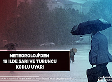 Meteorolojiden 19 Şehre Sarı ve Turuncu Kodlu Alarm