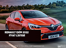 Renault 2022 Ekim Ayı Fiyat Listesi