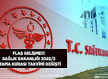 Sağlık Bakanlığı 2022/3 Atama Kurası Takvimi Değişti
