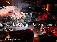 Sakarya’da Sünger Fabrikasında Yangın Çıktı