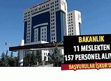 Tarım ve Orman Bakanlığı 11 Meslekten 157 Personel Alımı Yapıyor