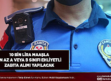 10 Bin Lira Maaşla En Az A veya B Sınıfı Ehliyetli Zabıta Alımı Yapılacak