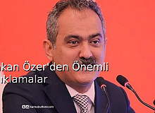 Bakan Özer'den Önemli Açıklamalar