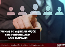Tarım AŞ 50 Yaşından Küçük Yeni Personel Alım İlanı Yayımladı