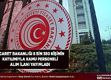 Ticaret Bakanlığı 8.380 Kişinin Katılımıyla Kamu Personeli Alımı Yapılacak