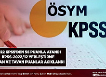 2022 KPSS’den 56 Puanla Atandı KPSS-2022/12 Taban ve Tavan Puanlar Belli Oldu