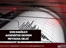 Akdeniz'De Korkutan Deprem