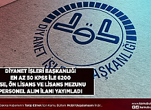 Diyanet İşleri Bakanlığı En Az 50 KPSS İle 6200 Personel Alımı Yapacak