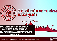 Kültür ve Turizm Bakanlığı 2022 KPSS ile 52 Şehirde Kamu Personel Alımı Başvuruları Başladı Başvuru Linki Erişime Açıldı