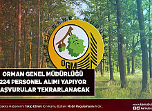 Orman Genel Müdürlüğü 224 Sürekli İşçi Alımı Yapılacak Başvurular Yeniden Alınacak
