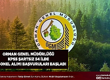 Orman Genel Müdürlüğü KPSS Şartsız 54 Şehirde Personel Alımı Başvuruları Bugün Başladı