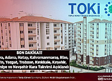 TOKİ 12 İlde 44 bin 303 Konutun Daha Kura Çekim Takvimini Paylaştı Ankara, Adana, Hatay, Kahramanmaraş…