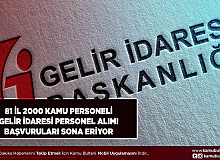 81 İl 2000 Personel Alımı Gelir İdaresi Başkanlığı Kamu Personeli Alımı Yapıyor