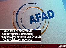 AFAD En Az Lise Mezunu Şoför Temizlik Personeli Büro Personeli ve Koruma ve Güvenlik Görevlisi Alımı Yapacak