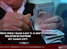 En Düşük Emekli Maaşı 8.500 TL Olsun Teklifine İki Parti’den Ret