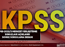 KPSS-2022/2 Merkezi Yerleştirme Sonuçları Açıklandı