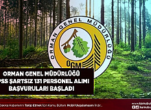 Orman Genel Müdürlüğü En Az İlköğretim Mezunu KPSS Şartsız 131 İşçi Alımı Başvuruları Başladı