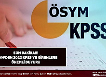 ÖSYM’den 2022 KPSS’ye Giren Tüm Herkese Önemli Duyuru