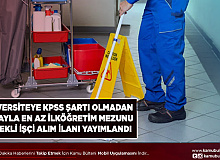 Üniversiteye KPSS Şartsız Kurayla Sürekli İşçi Alım İlanı Yayımlandı