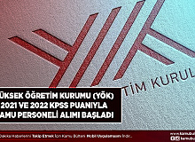 YÖK 2021 ve 2022 KPSS Puanlarıyla Kamu Personeli Alımı Yapıyor