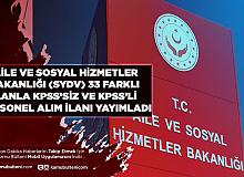 Aile ve Sosyal Hizmetler Bakanlığı 33 Farklı İlanla KPSS’li ve KPSS’siz Personel Alımı Yapacağını Duyurdu