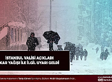 İstanbul Valisi Açıkladı Kar Yağışı İçin Uyarı Geldi