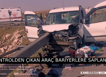 KONTROLDEN ÇIKAN ARAÇ BARİYERLERE ÇARPTI: 2 ÖLÜ, 3 YARALI