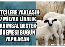 1,7 milyar liralık ödemeler bugün yapılacak