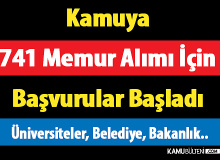 Kamuya 741 Memur Alımı İçin Başvurular Başladı