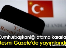 Kamuya Atama Kararları Resmi Gazete 'de
