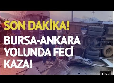 Bursa'da Meydana Gelen Feci Trafik Kazası Kamerada
